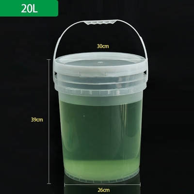 Sealing Popcorn 5 Gallon Clear Water Bucket Liner Customized Logo Round for Packaging