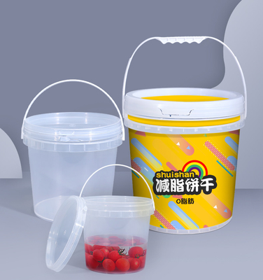 1L-5L -10L Round Milk Container with Lid Suitable for Packaging Sauces Honey and More