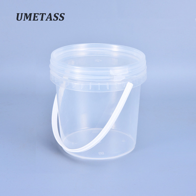 Silk Screen Printing Plastic Ice Cream Storage Tub Packaging Bucket Container With Lid