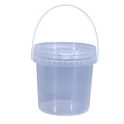 Various Specifications White Round Plastic Bucket for Yogurt Ice Cream Promotion
