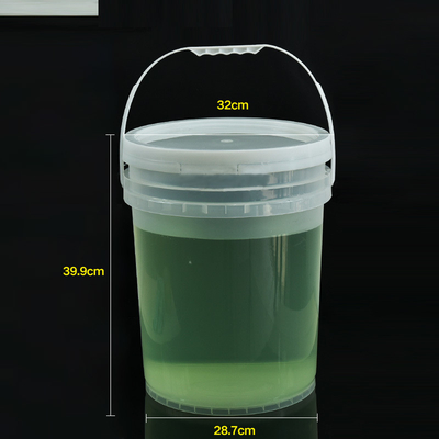 20L Clear Plastic Bucket with Screw Lid Paint Oil and Water Storage Solution