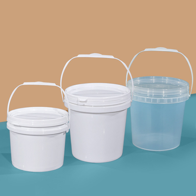 Small 3L Round Food Grade Container Unbreakable PP Plastic Bucket With Handle Lid