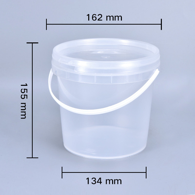 2L Capacity Plastic Pail With Lid for Cheese and Cream Storage Food Grade Customized Logo