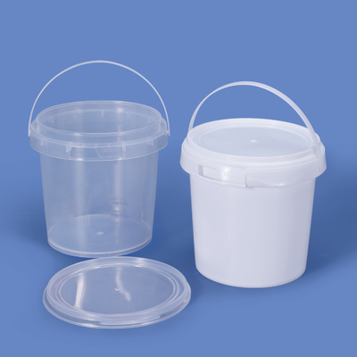 Small Buckets 1L Capacity White Disposable PP Food Grade Plastic Ice Cream Containers
