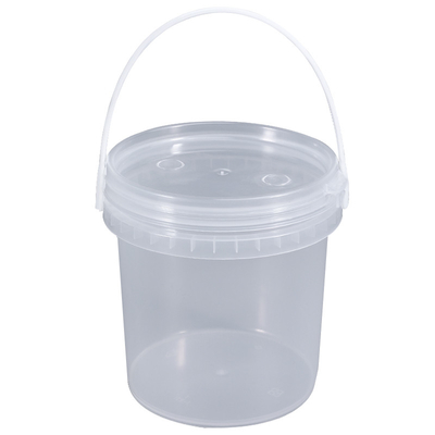750ML Round White/Clear Reusable PP Plastic Bucket Bottle for Yogurt Parfait by UMETASS