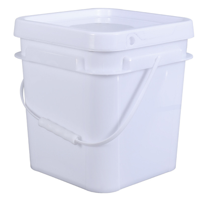 Milk Square Rectangle Customize Heavy Duty Food Snacks Plastic Bucket With Pastic Handle And Lid