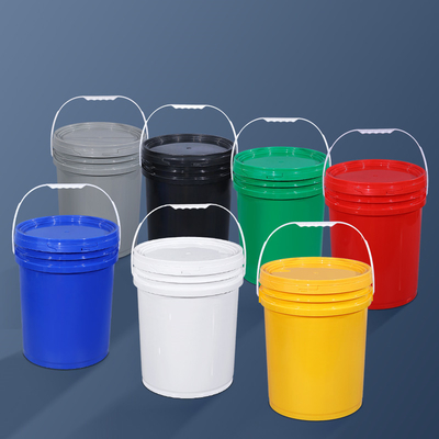 Customized Logo Paint Container Stacking Empty Plastic Barrel with Tamper Evident Lid