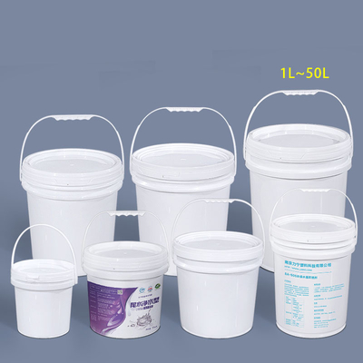 6L PP Plastic Bucket with Holder and Sealing Screw Lid Customized Color Printing