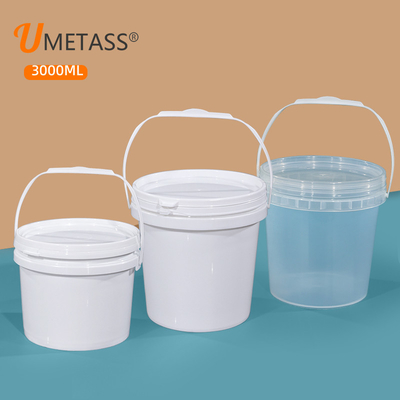 Food Grade 3L Plastic Bucket with Lid and Handle Leakproof Container Support OEM/ODM
