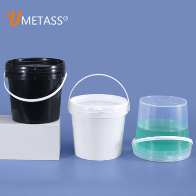 Custom Label Printing 2L Food Grade PP Round Bucket with Handle and Leakproof Lid