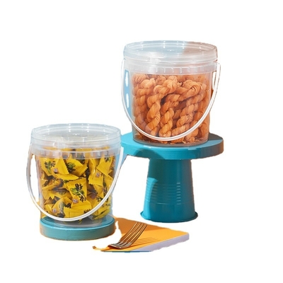 Food Grade Candy Snack Bucket Clear Sealed Jar 1L Capacity ISO9001SGS Accredited