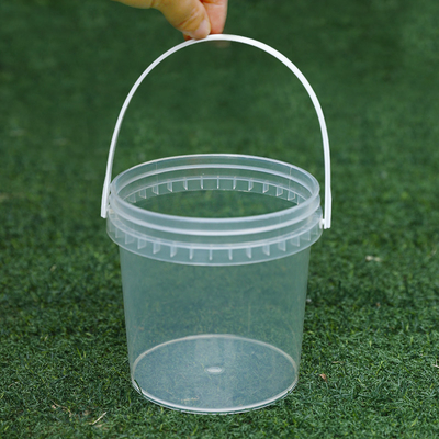 Direct Round 1L Food Grade Clear Gallon Bucket for Snack Fruit Beverage Milk Tea Storage