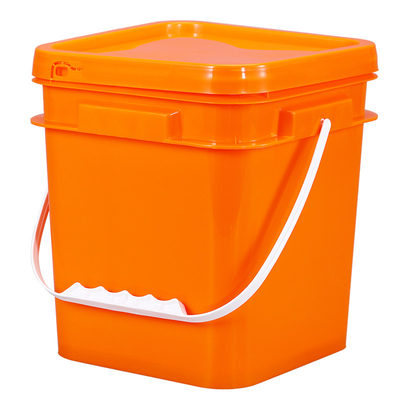 5L Square Food Grade High Density Polyethylene Bucket Organizer Custom Printed Plastic