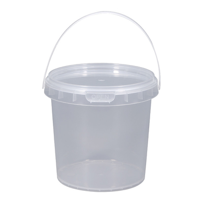 PP Mini White Plastic Food Storage Bucket for Customized Printing and Water Container