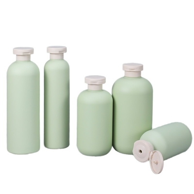 Flip Top Cap Pump Packaging for Cosmetic Skincare in Avocado Green Empty Squeeze Bottle