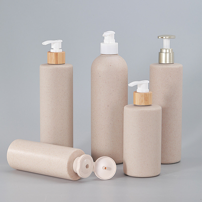 Wheat Straw Base Material Flip Top Cap Bottle for Customized Lotion Packaging