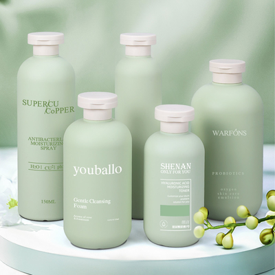 Avocado Green 500ml Cosmetic Empty Plastic Bottle for Shampoo and Conditioner Package