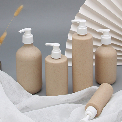OEM ODM Wheat Straw Biodegradable Plastic Bottle For Hotel Amenities Home Bath