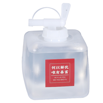 Square 5L 10L 20L LDPE Collapsible Foldable Liquid Carrier Soft Bag for Outdoor Camping