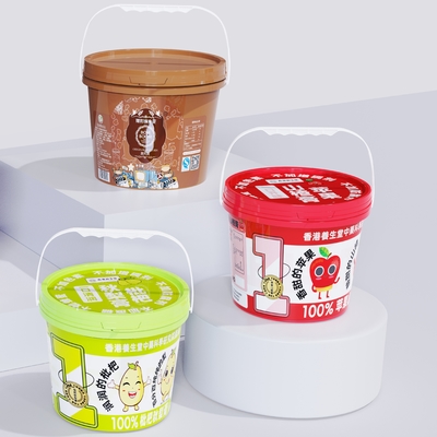 Thickened PP 5 Gallon Plastic Buckets White Pail 500ml ODM
