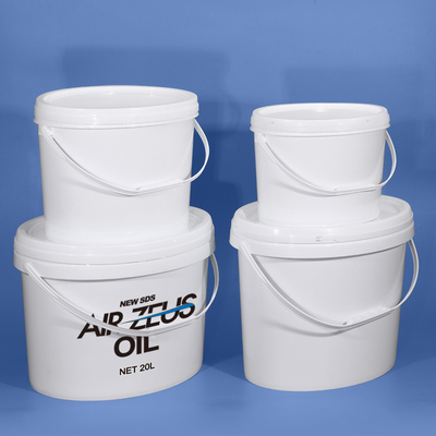 Popcorn Oval Round Plastic Food Buckets In Bulk 16L Black White