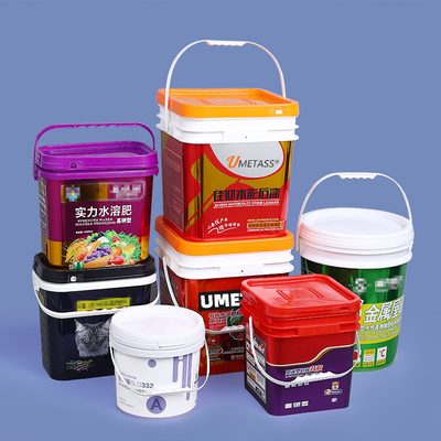 ODM Square 6 Gallon Plastic Bucket Reusable Plastic Popcorn Containers