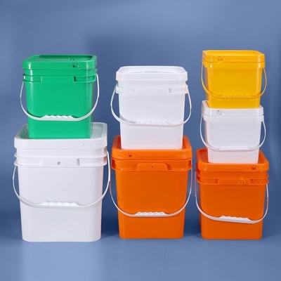 Reusable Square Beverage Bucket Plastic Bulk 5 Gallon Buckets With Lids