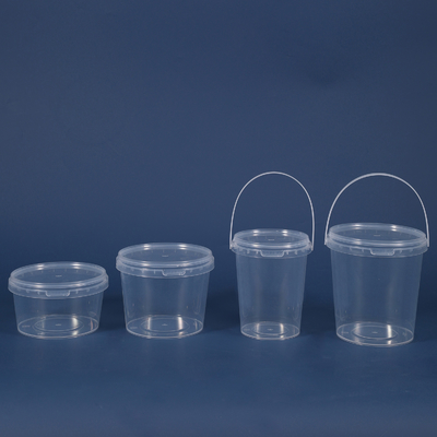 450ml-900ml Transparent Plastic Food Storage Buckets With Lids Fruit Bucket