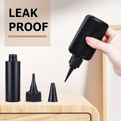 Factory Wholesale Black HDPE Liquid Super Glue Medicine Bottle Squeeze Dropper Anti-corrosion Screen Printing Surface Treatment