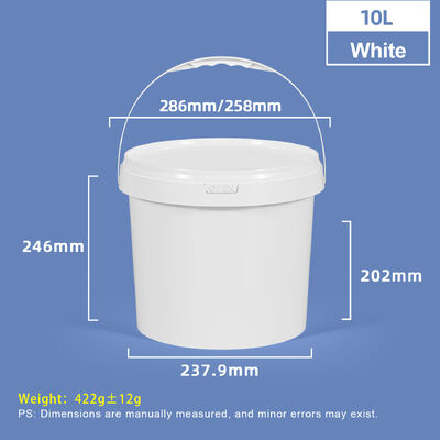Customized 10L Plastic Bucket Clear Round Food Grade Bucket for Bulk Candy Popcorn Cookie Food Storage With Lid Handle