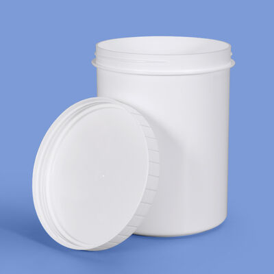 2L Reliable White HDPE Plastic Jar with Screw Lid Seal Container Food Grade Material for Storage 