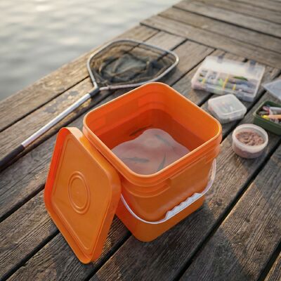 10~20L Thickened Plastic Square Bucket with Metal Handle for Fishing Plastic Packaging Container