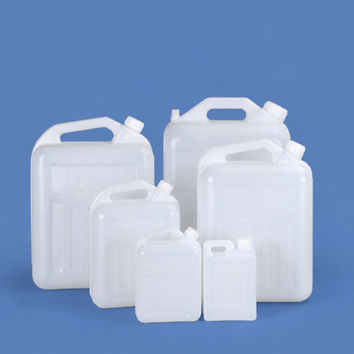 Food Grade PE Jerry Can with Screw Lid, 1L-25L Semi Transparent Plastic Barrel for Wine Water and Liquid Seasoning