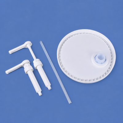 30cc Plastic Bucket Dosing Pump for Spout Lid PP Pump Head with Cuttable PE Tube for Liquid Pails