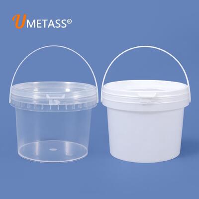 750ml Food Grade PP Plastic Bucket with Lid Handle Anti-theft Design Airtight Food Packaging