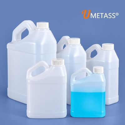 500ml-3.8L HDPE Plastic Jerry Can Square Bottle with Screw Cap Inner Lid Leak Resistant Design for Water Oil Sauce and Alcohol