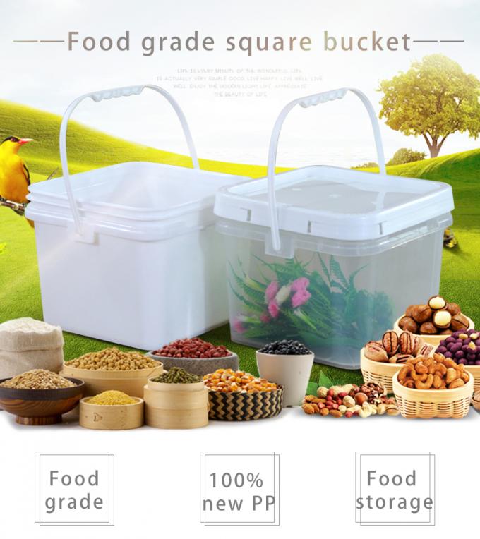 Squre Bucket Square Plastic Bucket With Lid