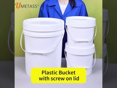 Plastic Bucket With Hand Screw Lid For Packaging