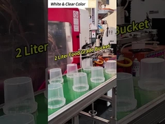 2L Plastic Pail With Lid For Water Yogurt Cookie Food Storage