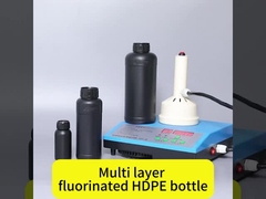 Black Fluorinated Plastic HDPE Bottle