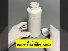 White HDPE Plastic Fluorinated Bottle For Pesticide Packing Customized